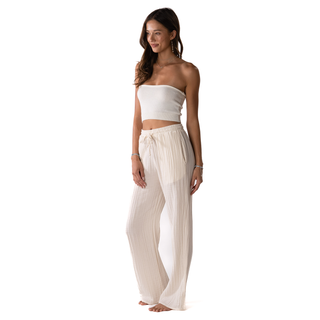 Cream Cotton Cabana Pants