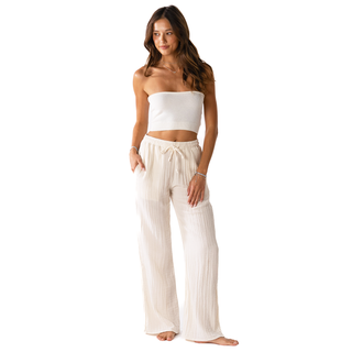 Cream Cotton Cabana Pants