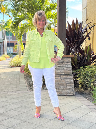 KEY WEST LIME LINEN JACKET