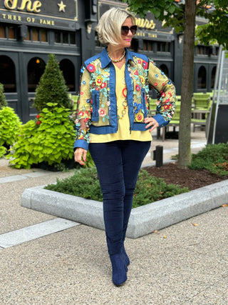 AFTERNOON AT THE GARDEN LACE NAVY JACKET