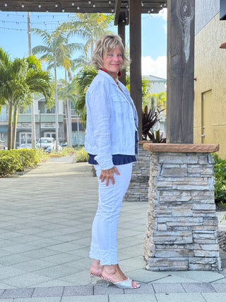 KEY WEST WHITE LINEN JACKET