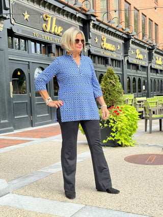 LULU-B SHADES OF BLUE TUNIC