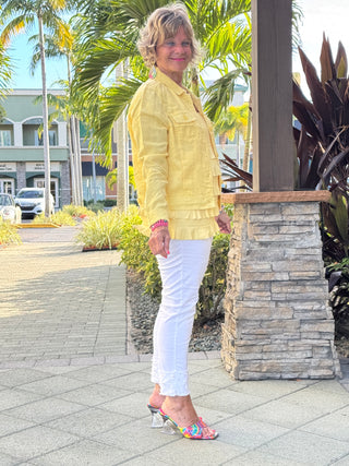 KEY WEST LINEN YELLOW JACKET