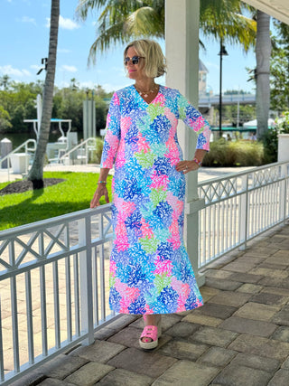 SALINA  REEF ELBOW MAXI DRESS