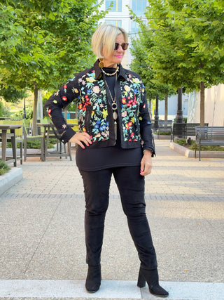 AFTERNOON AT THE GARDEN LACE BLACK JACKET