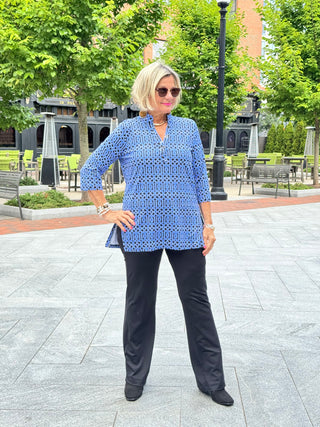 LULU-B SHADES OF BLUE TUNIC