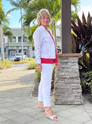 KEY WEST WHITE LINEN JACKET