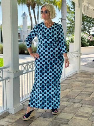 BLUE MEDALLION ELBOW MAXI