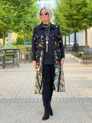 AFTERNOON AT THE GARDEN LACE BLACK DUSTER