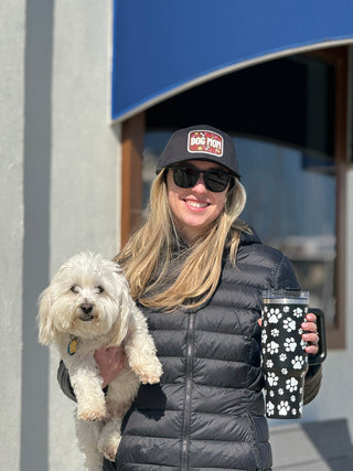 Dog Paw Black Printed 40oz Stainless SteeL tumbler