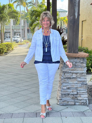 KEY WEST WHITE LINEN JACKET