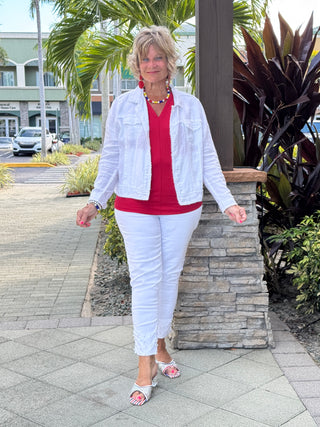 KEY WEST WHITE LINEN JACKET