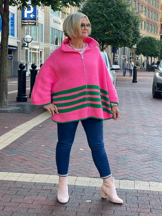 BAR HARBOR PINK FULL ZIP