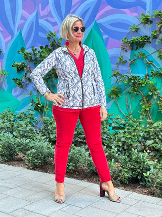 LULU-B RED VELOUR PANTS