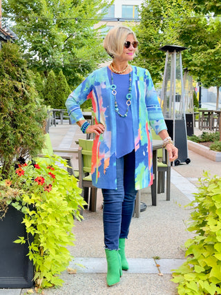 ETHYL SPLASH CARDIGAN