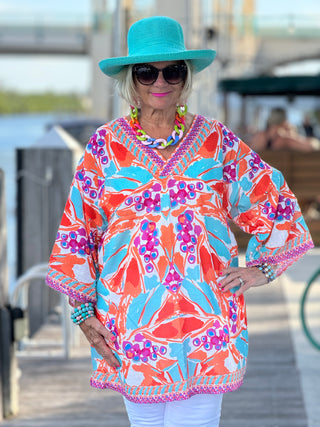 KEY WEST MANGO TROPICS BEACH COVER -UP FINAL SALE