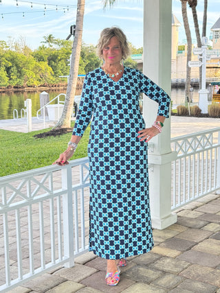 BLUE MEDALLION ELBOW MAXI