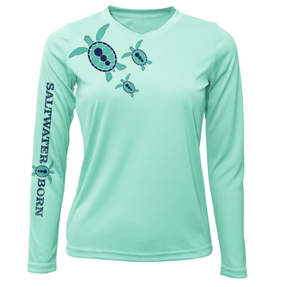 Key West, FL Baby Turtles Long Sleeve UPF 50+ Dry-Fit Shirt