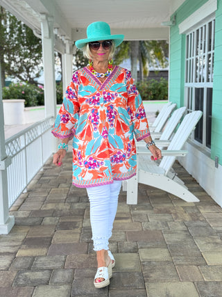 KEY WEST MANGO TROPICS BEACH COVER -UP FINAL SALE