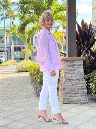 KEY WEST LINEN LILAC JACKET