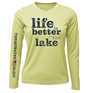 Florida "Life is Better at the Lake" Women's Long Sleeve UPF 50+ Dry-Fit Shirt