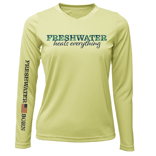 Florida "Freshwater Heals Everything" Women's Long Sleeve UPF 50+ Dry-Fit Shirt