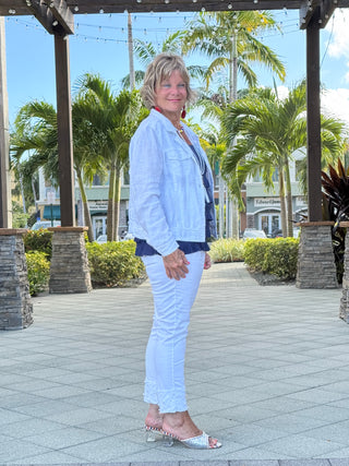 KEY WEST WHITE LINEN JACKET