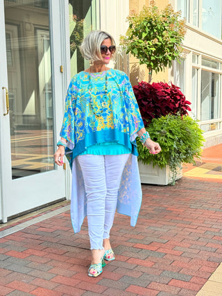 TROPICAL AQUA MARINE TUNIC