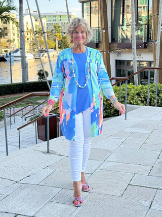 ETHYL OCEAN SPLASH CARDIGAN