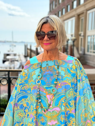 TROPICAL AQUA MARINE TUNIC