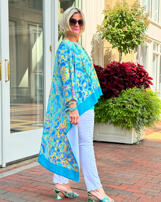 TROPICAL AQUA MARINE TUNIC