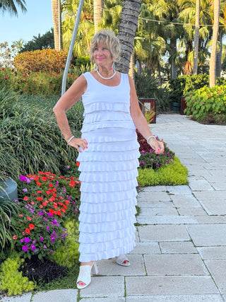 LULU-B WHITE CHA CHA MAXI DRESS