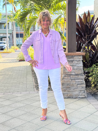 KEY WEST LINEN LILAC JACKET