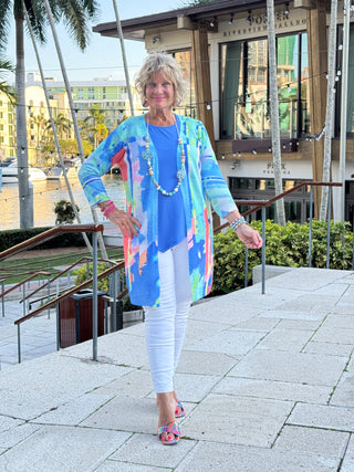 ETHYL OCEAN SPLASH CARDIGAN