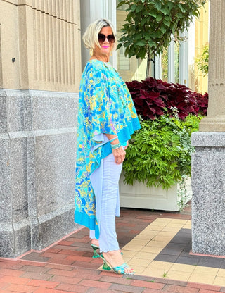 TROPICAL AQUA MARINE TUNIC