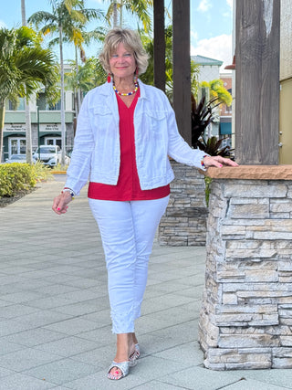 KEY WEST WHITE LINEN JACKET