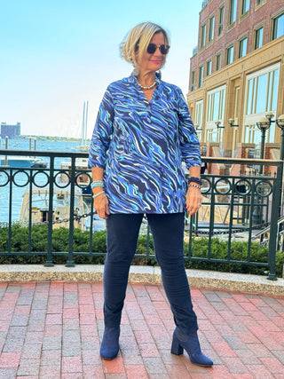 LULU-B SIZZLE BLUE TUNIC