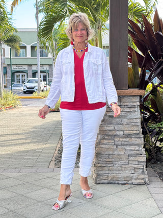 KEY WEST WHITE LINEN JACKET