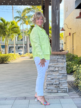 KEY WEST LIME LINEN JACKET