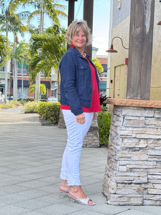 KEY WEST NAVY LINEN JACKET