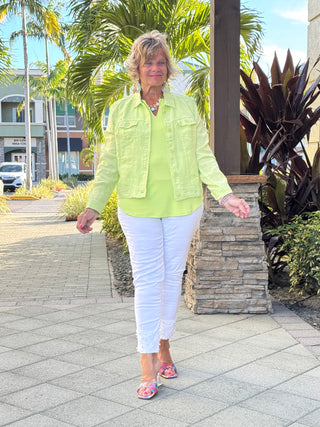 KEY WEST LIME LINEN JACKET