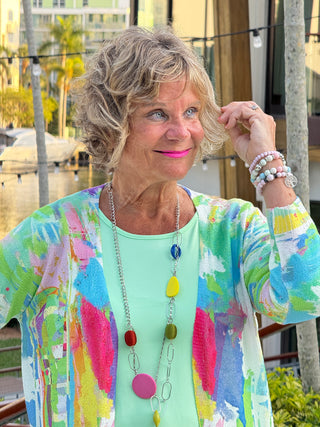 ETHYL SPLASH OF COLOR CARDIGAN