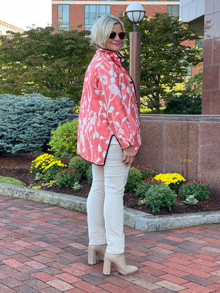 CORAL SHADES OF FALL REVERSIBLE JACKET