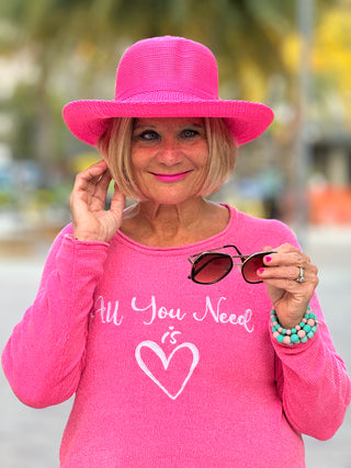 PINK ALL YOU NEED IS LOVE SWEATER