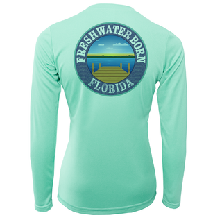 Florida Freshwater Born Linear Logo Women's Long Sleeve UPF 50+ Dry-Fit Shirt