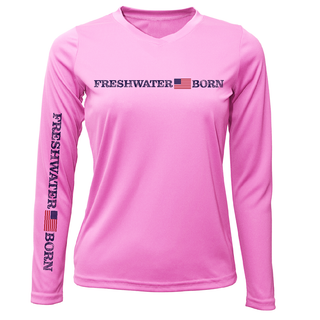 Florida Freshwater Born Linear Logo Women's Long Sleeve UPF 50+ Dry-Fit Shirt