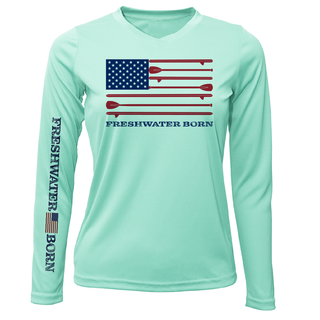 Florida Freshwater Born SUP Flag Women's Long Sleeve UPF 50+ Dry-Fit Shirt