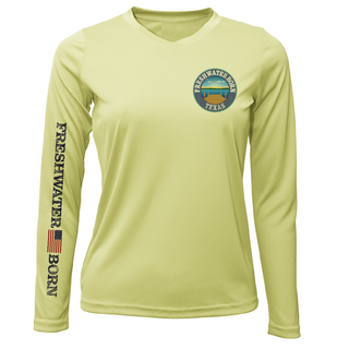 Texas Freshwater Born Largemouth Bass Women's Long Sleeve UPF 50+ Dry-Fit Shirt