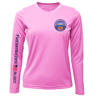 Texas Freshwater Born Largemouth Bass Women's Long Sleeve UPF 50+ Dry-Fit Shirt