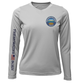 Texas Freshwater Born Largemouth Bass Women's Long Sleeve UPF 50+ Dry-Fit Shirt